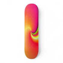 Rainbow swirl skateboard