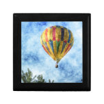 Rainbow Takeoff: Hot Air Balloon in Flight Jewelry Boxes