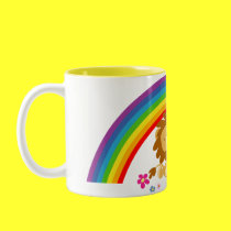 Regenbogen-Tango-Netter Karikatur-Löwe-Becher tassen