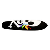 Rainbow Tears White Skull Skateboard