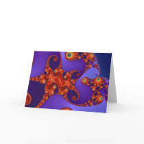 Rainbow Tentacles Greetings Card by JamesOakley Rainbow Tentacles Greetings Card
