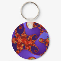 Rainbow Tentacles Keychain by JamesOakley Rainbow Tentacles Keychain