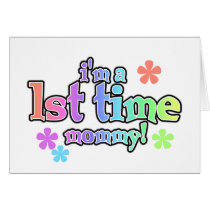Rainbow Text First Time Mommy cards by familymembers Rainbow Text First Time Mommy cards