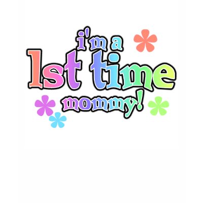 Rainbow Text First Time Mommy Shirts by familymembers