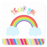 Rainbow Thank You Favor Stickers