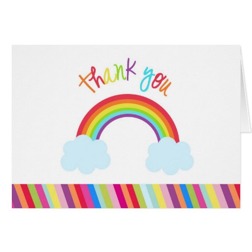 Rainbow Thank You Note Cards Zazzle 1085