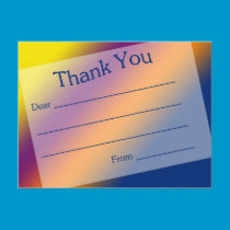 Rainbow Thank You postcards