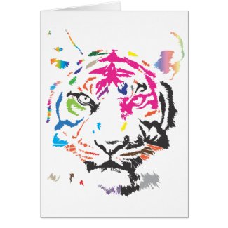 Rainbow Tiger card