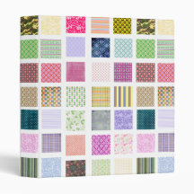 Rainbow tiled squares pattern binder
