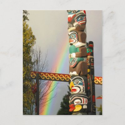 Rainbow Totem Postcard