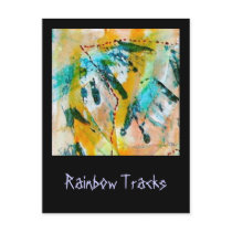 Rainbow Tracks Postcard by Cards_By_Janz Rainbow Tracks Postcard