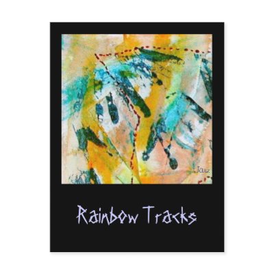 Rainbow Tracks Postcard by Cards_By_Janz
