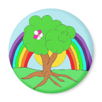 Rainbow tree magnets by iloveraw Rainbow tree magnets