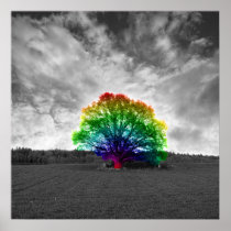Rainbow Tree Poster