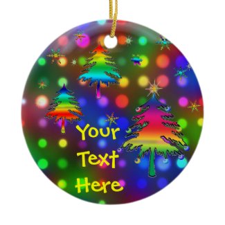 Rainbow Trees Ornament