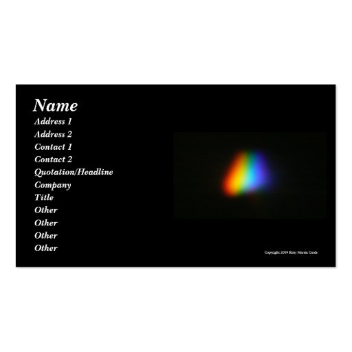 Rainbow Triangle Business Card Template (front side)
