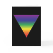 Rainbow Triangle Greeting Card - Black Background
