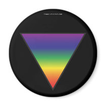 Rainbow Triangle Magnet - Black Background