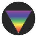 Rainbow Triangle Stickers - Black Background