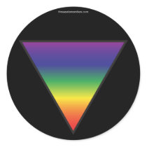 Rainbow Triangle Stickers - Black Background