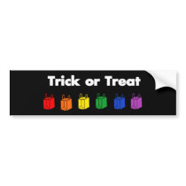 Rainbow Trick or Treat bumper stickers