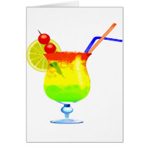 Rainbow Tropical Drink Card