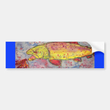 rainbow trout art bumper stickers