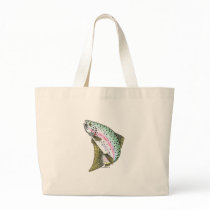 RAINBOW TROUT TOTE BAGS