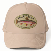 Rainbow Trout Bum Fish, Fishing hat