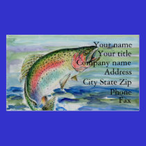 Rainbow Trout Business Card business cards