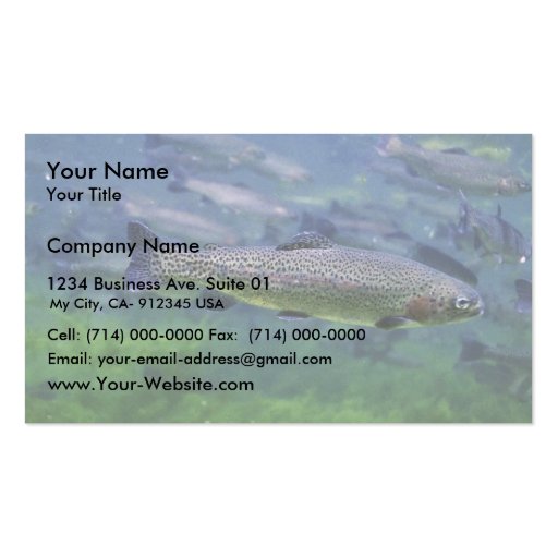 Rainbow Trout Business Card Template