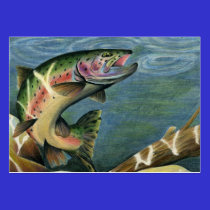 RAINBOW TROUT Business Card Template business cards