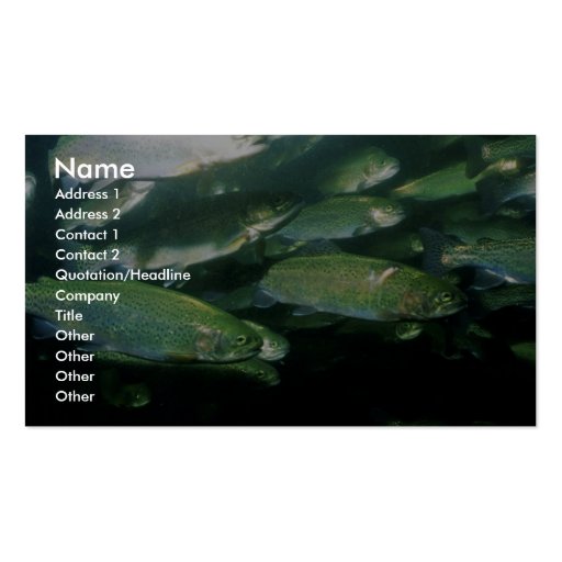 Rainbow Trout Business Card Templates