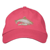 Rainbow Trout embroidered hats by ZazzleEmbroidery Rainbow Trout embroidered hats