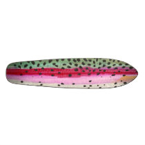 Rainbow Trout Fish, Fly Fishing, Ichthyology skateboards by TroutWhiskers Rainbow Trout Fish, Fly Fishing, Ichthyology skateboards