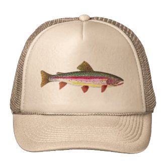 Rainbow Trout Fish Mesh Hats