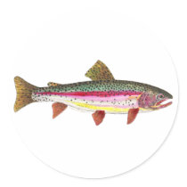 Rainbow Trout Fish Round Sticker