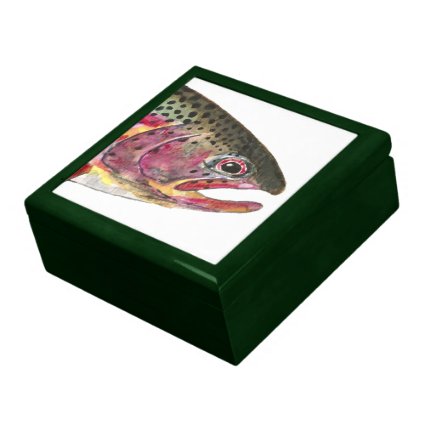 Rainbow Trout Fish Trinket Box