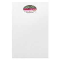 Rainbow Trout Fishing Stationery Paper
