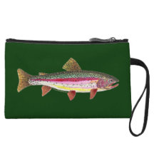 Rainbow Trout Fishing Wristlet Purse