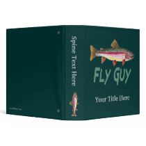 Rainbow Trout Fly Fishing 3 Ring Binders