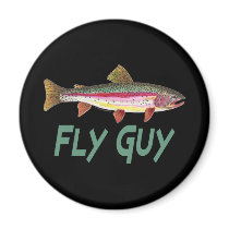 Rainbow Trout Fly FIshing Refrigerator Magnet
