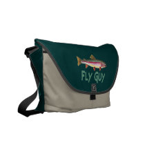 Rainbow Trout Fly FIshing Courier Bag