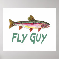 Rainbow Trout Fly FIshing Posters