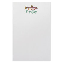Rainbow Trout Fly FIshing Stationery Paper