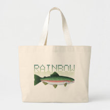 Rainbow trout gift for an angler or fisherman canvas bag