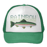 Rainbow trout gift for an angler or fisherman hats