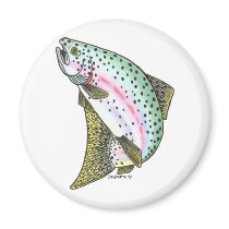 RAINBOW TROUT REFRIGERATOR MAGNETS