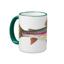 Rainbow Trout Painting mugs by TroutWhiskers Rainbow Trout Painting mugs