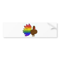 Rainbow Turkey bumper stickers